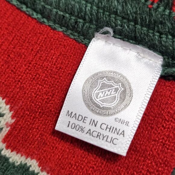 Minnesota Wild Year 2000 Scarf Maroon / Green Knit Hockey Fan Bergundy NHL - Picture 3 of 6